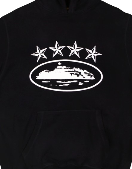 Corteiz 4Starz Alcatraz Hoodie Black