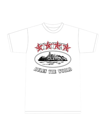 Corteiz 4Starz Alcatraz T-shirt White