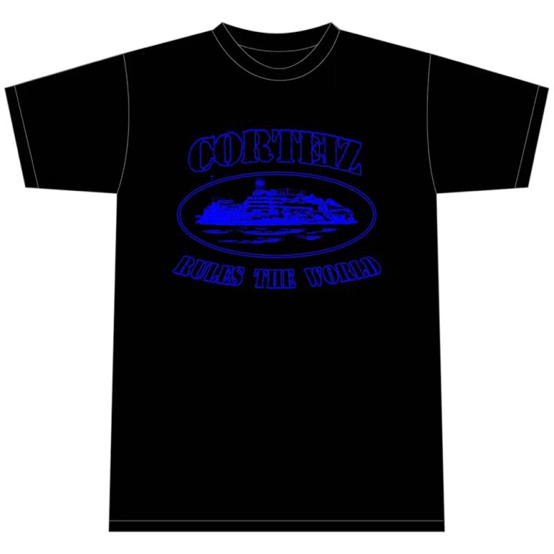 Corteiz Alcatraz T-shirt Black/Blue