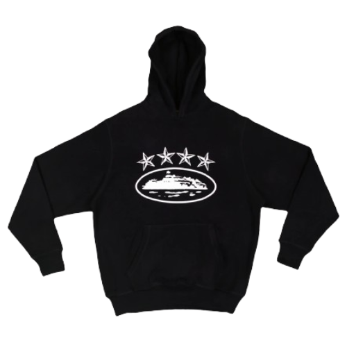 Corteiz 4Starz Alcatraz Hoodie Black